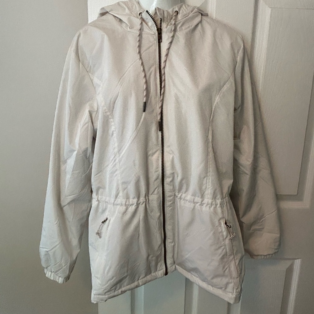 Avalanche Cream Jacket with Drawstring Hood